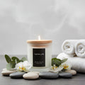 Smokeless Handmade Soy Wax Scented Candle With Clear Wooden Cover-4